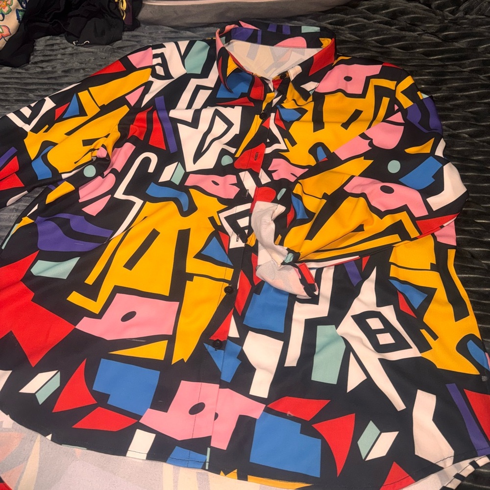 Colorful Geometric Women’s Blouse